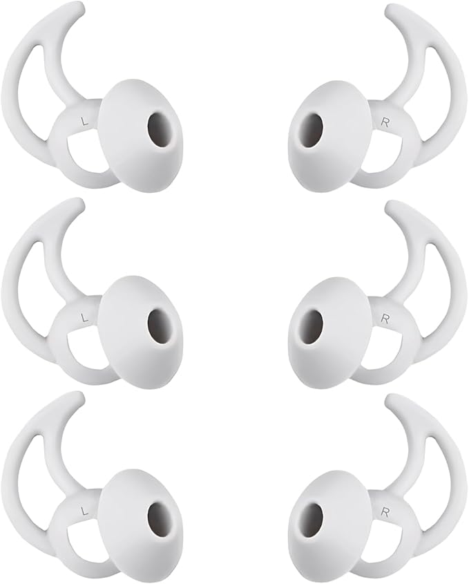Medium Earbud Replacement Tips Silicone Ear Bud Tips Compatible with Bose Quietcomfort and Sport Headphone Ear Tips Earbud Cap 3 Pairs S M L
