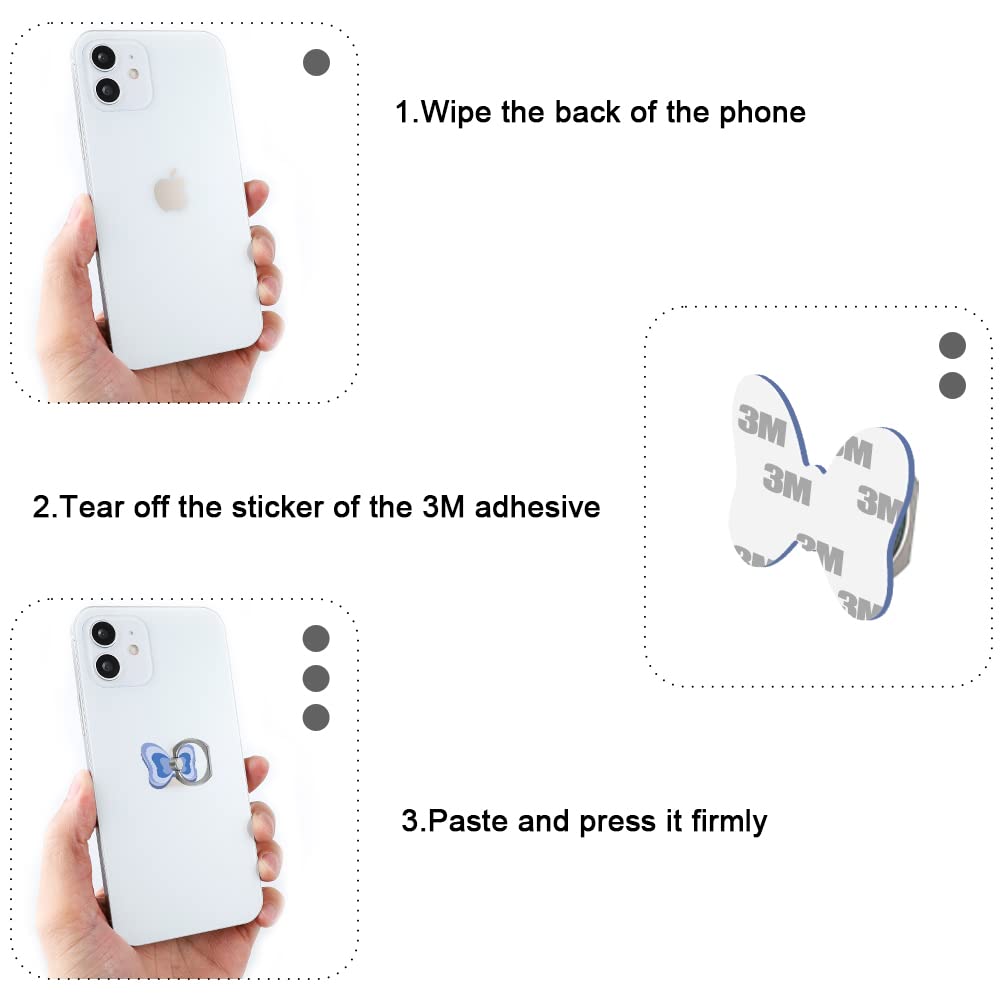 Bonoma Butterfly Phone Ring Holder,3 Pack