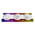 Jungle Leopard Interstellar V3 120mm PC Case Fan Infinity Mirror Module Daisy-Chain 120mm RGB PWM Fan Triple Pack Suitable for Computer Case & 360mm AIO Cooler(White-3Pack