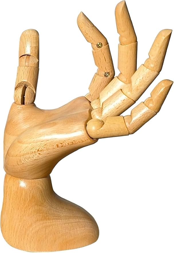 yangjietf mannequin,mannequin hand,hand model,hand mannequin for nails,drawing mannequin,wooden hand,wooden mannequin,articulated fingers,hand model for drawing,female hand of left., Female_left