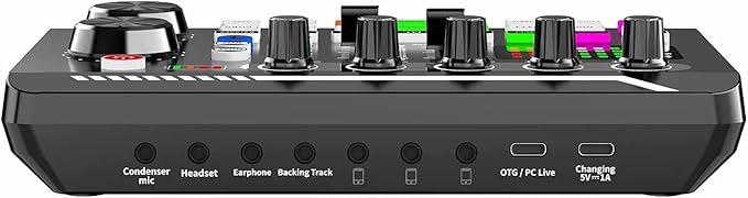 SINWE Podcast Microphone Bundle, BM-800 Condenser Mic with Live Sound Card Kit, Podcast Equipment Bundle with Voice Changer and Mixer Functions for PC Smartphone Studio Recording & Broadcasting