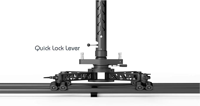PROAIM Telescopic 27"- 42" Bazooka with Euro/Elemac Mount & Quick Lock Lever. for Camera Dolly/Slider/Jib/Crane Setup. Payload up to 200kg / 441lb. (BZ-286-00)