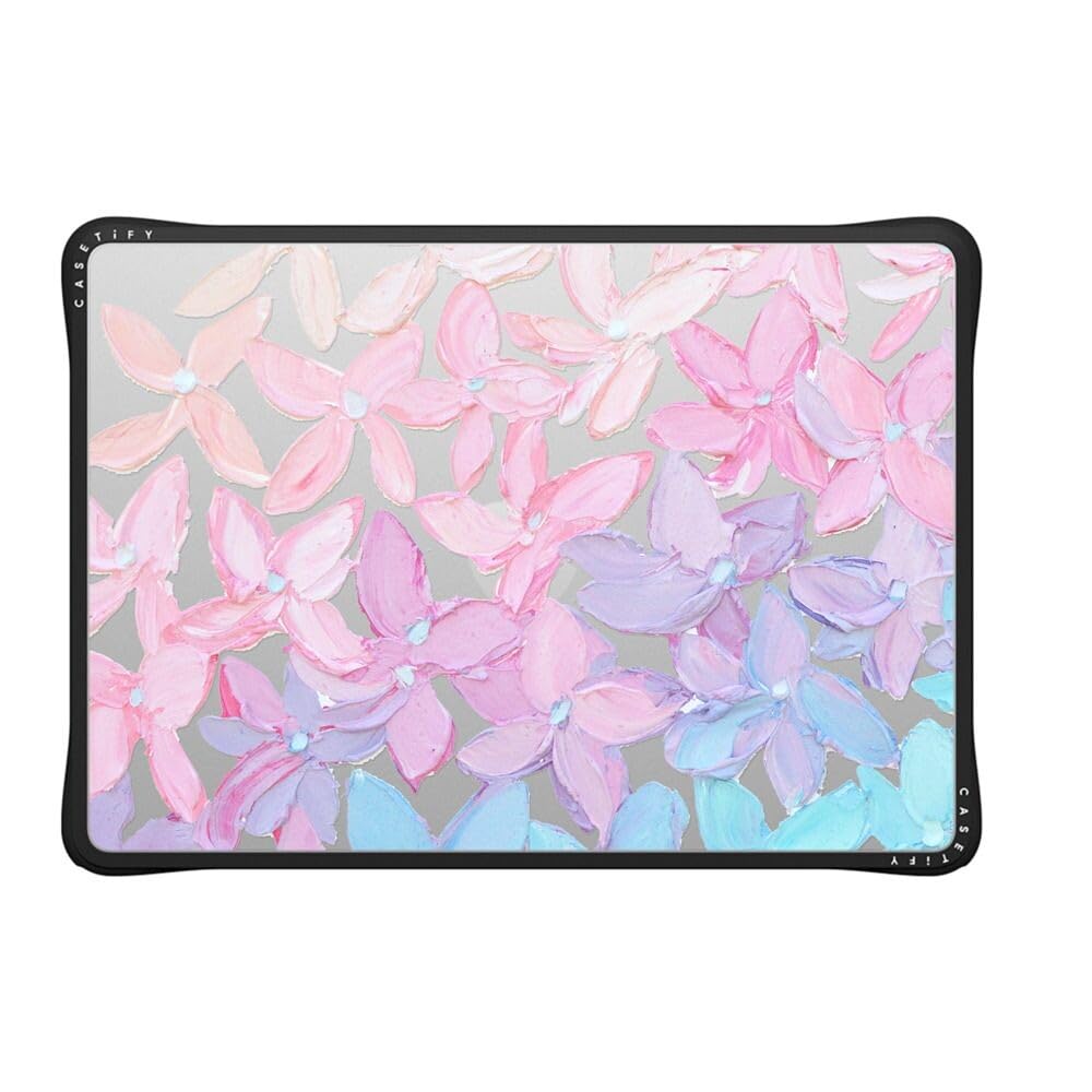 CASETiFY Impact MacBook Air 13.6" (M2-M5) Case [Cushioned Impact Corners/Scratch-Resistant/Anti-Slip Grip] - Clear Black