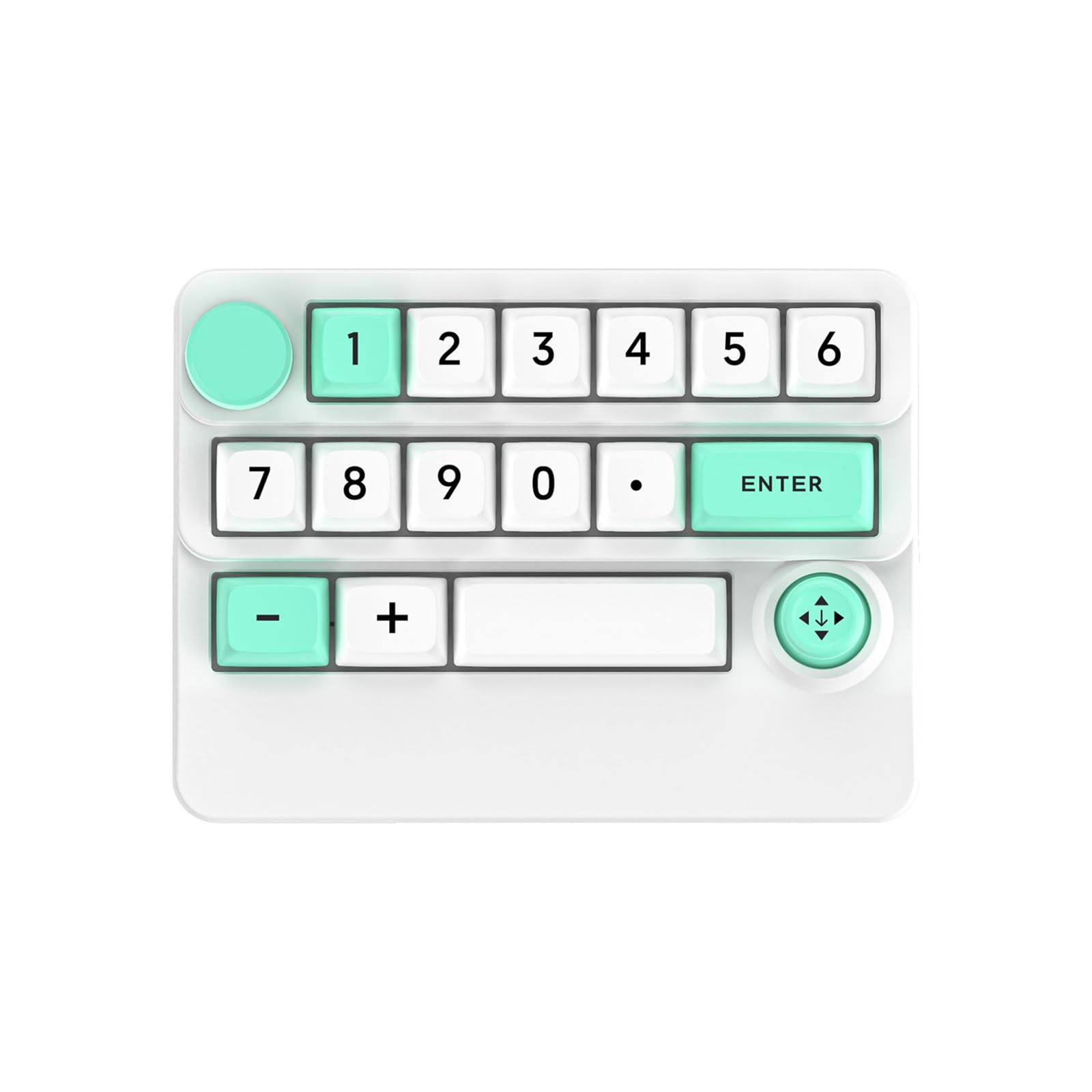 Adventurers W909 Wireless RGB Mechanical Numeric Keypad, Hot-Swappable, Macro-Programmable Numpad, Joystick & Knob Control for PC/Tablet/Laptop/Phone, Tri-Mode Connectivity (White)