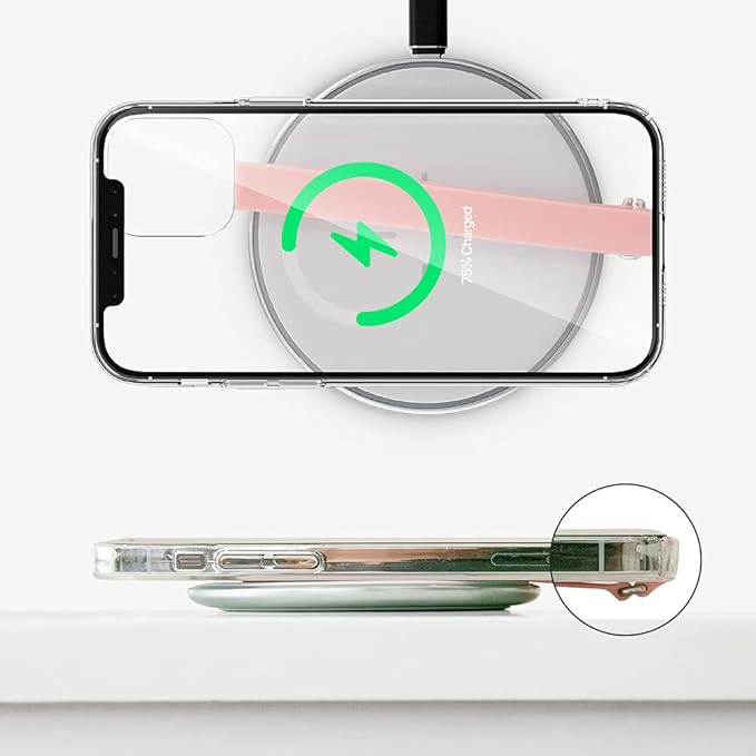 C-Shaped Clip Finger Phone Grip, Sinjimoru Silicone Cell Phone Strap for Phone Case with Clip as Phone Loop Holder for iPhone Case & Samsung Phone. Sinji Loop Clip White 230
