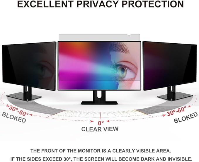 GUMIKE 2-PACK 24 inch Computer Privacy Screen Filter Suitable for 16:9 Aspect Ratio Widescreen Monitor - Blue Light Filter- Anti-Glare & Anti-Scratch Protector Film ([2-Pack] 24" Widescreen (16:9)