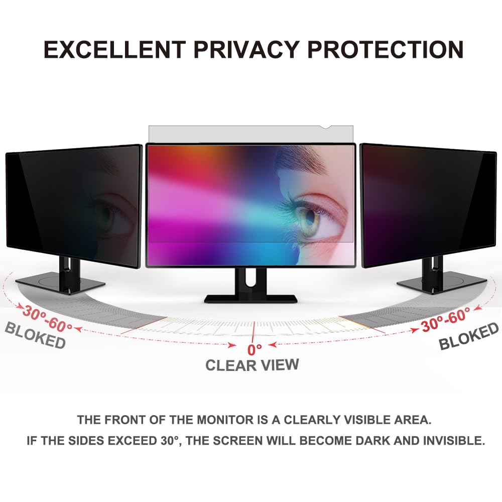 2-PACK 21.5 inch Computer Privacy Screen Filter Suitable for 16:9 Aspect Ratio Widescreen Monitor - Blue Light Filter- Anti-Glare & Anti-Scratch Protector Film ([2-Pack] 21.5" Widescreen (16:9))