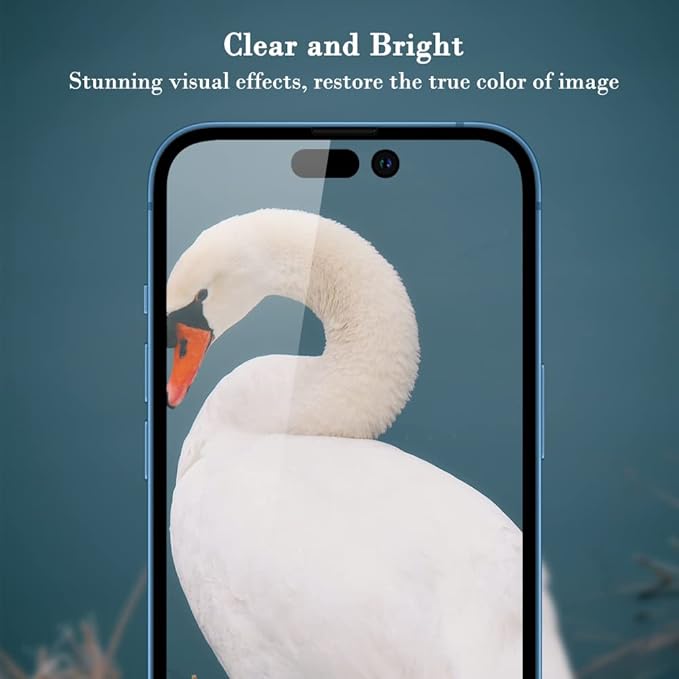 PERFECTSIGHT Sapphire Anti Blue Light Screen Protector Designed for iPhone 14 Pro Max - Medical-Grade Eye Protection - HD Clear Filter 6 Radiations Shatterproof Diamond Hard Tempered Glass (6.7 inch)