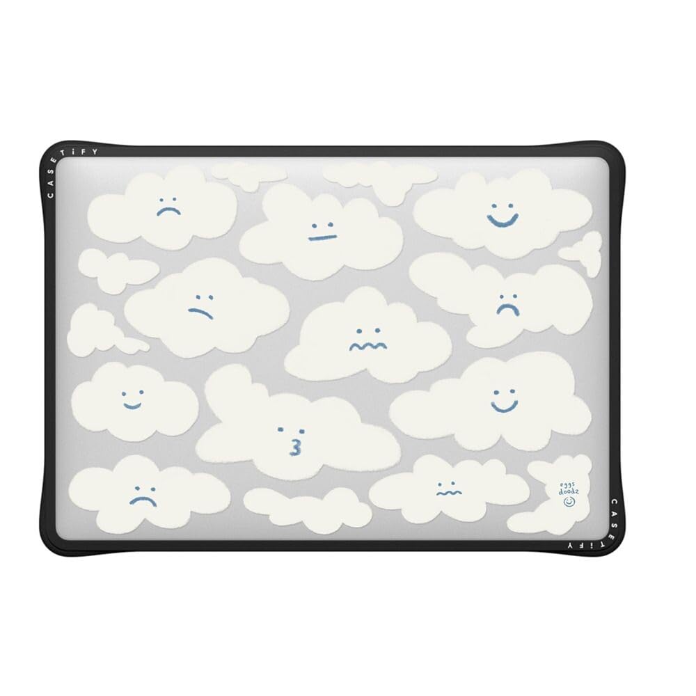 CASETiFY Impact MacBook Air 13.6" (M2-M5) Case [Cushioned Impact Corners/Scratch-Resistant/Anti-Slip Grip] - Clear Black