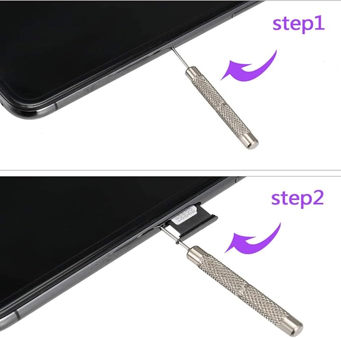 4 Pcs SIM Card Tray Eject Pin Tools Removal Tool Ejector Pin Needle for All Models Compatible with All iPhone, Samsung, HTC, Google, Sony, LG,Huawei Phones
