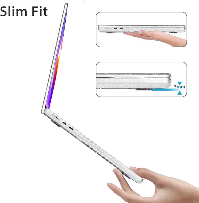 for 2025 2024 2023 2022 MacBook Air 13 inch Case M4 A3240 M3 A3113 M2 A2681 with Touch ID& 13.6" Liquid Retina Display, Plastic Hard Shell&Keyboard Cover&Screen Film&Webcam Cover, Bunny-B
