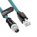 Alvin's Cables M12 8 Pin Male to RJ45 Shielded Ethernet Cable M12 X Coded 8 Position Cat6a Cable for Cognex Industrial Camera 9.8ft/3M