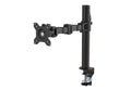 Amazon Basics Single Computer Monitor Stand with Cable Management, Height Adjustable VESA Desk Arm Mount, Fully Adjustable Tilt and Rotation, Steel, Black, Fits 13-30" Screens