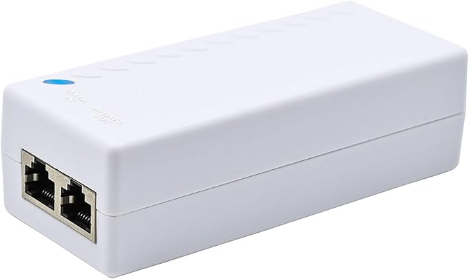 Gigabit PoE+ Injector – Converts Non-PoE to PoE+ (802.3af/at), 30W Power, Plug & Play, Up to 328ft (100m) Range, White – Ideal for IP Cameras, VoIP Phones & More