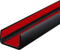 Rubber Edge Trim, Self Adhesive U Channel Edge Trim, Big Size U Shaped Trim, Edge Banding for Plywood, Woods, Shelf, Cabinet, Countertop, Fit for 3/8", Length 20Ft, Black