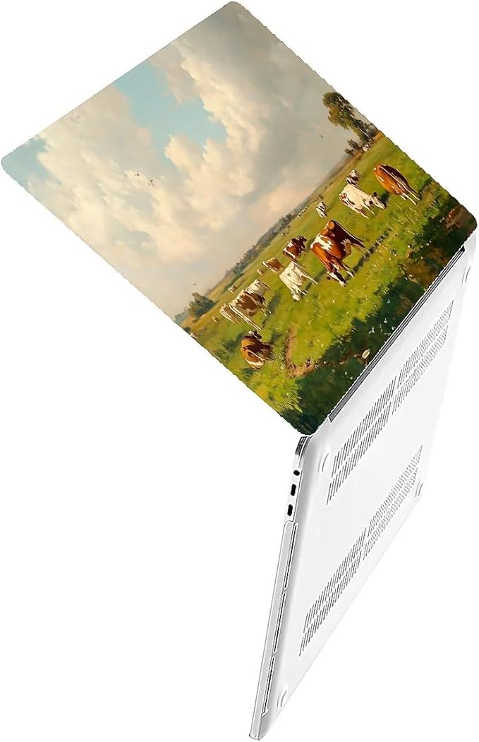 Compatible with MacBook Air 13.3 13.6 Inch Case 2022 2021 2020 2019 Plastic Hard Shell Case Cover,13.6 Air (A2681) M2 2022, Cows and Sheep