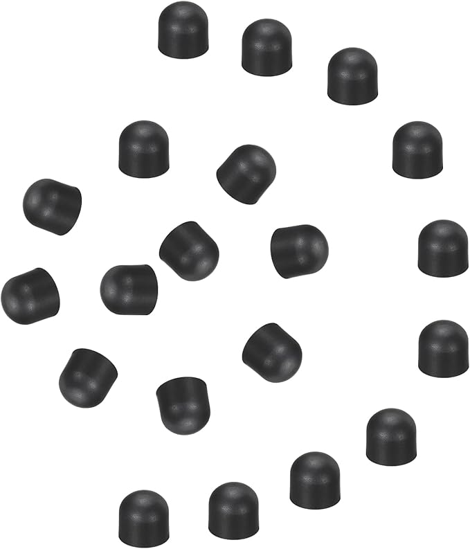 MECCANIXITY 20Pcs Replacement Stylus Pen Tips 7.5mm Conductive Capacitive Touch Screen Pens Tips Silicone Rubber, Black