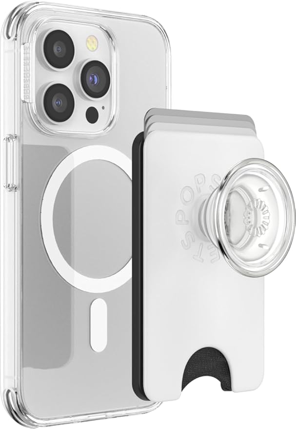 PopSockets Phone Wallet for MagSafe with Grip- Latte