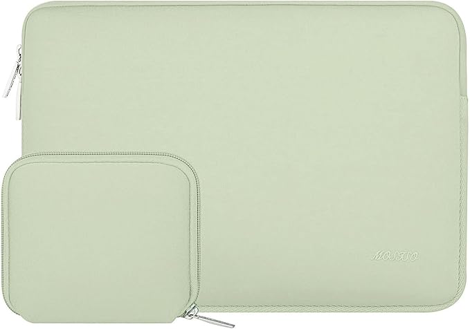 MOSISO Laptop Case 16 inch, 15-15.6 inch Laptop Sleeve Bag Compatible with MacBook Pro 16 inch, HP, Acer, Dell, Lenovo, ASUS Notebook, Neoprene Computer Sleeve Bag with Small Case, Sage Green