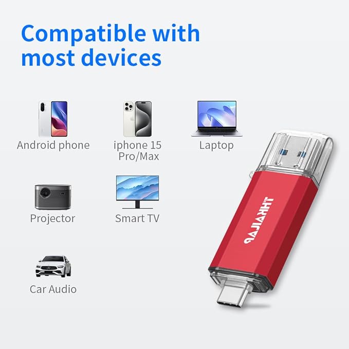 Thkailar 32GB 3 Pack USB C Memory Stick OTG USB 3.1 Thumb Drive Compatible with Android Phone,MacBook Pro,Laptops,Tablets,PC