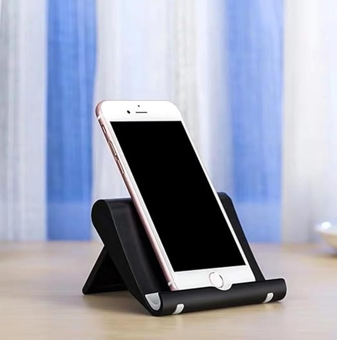 Adjustable Foldable Cell Phone Stand for Desk, Compatible with Most Smartphones and Tablets, Fits Devices up to 10 Pounds