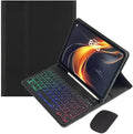 Rainbow Backlit Keyboard Case for iPad Air 13-inch (M3/M2), iPad Pro 12.9 (6th/5th/4th/3rd Gen) with Mouse and RGB Colorful Backlight Detachable Keyboard Cover,Black