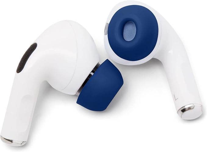 WC TipZ - Upgraded Memory Foam Ear Tips for Airpods Pro Made by Wicked Cushions | Improved Comfort, Tighter Seal, Better Foam Rebound Time | Fits Perfectly in Charging Case | (Navy Blue)