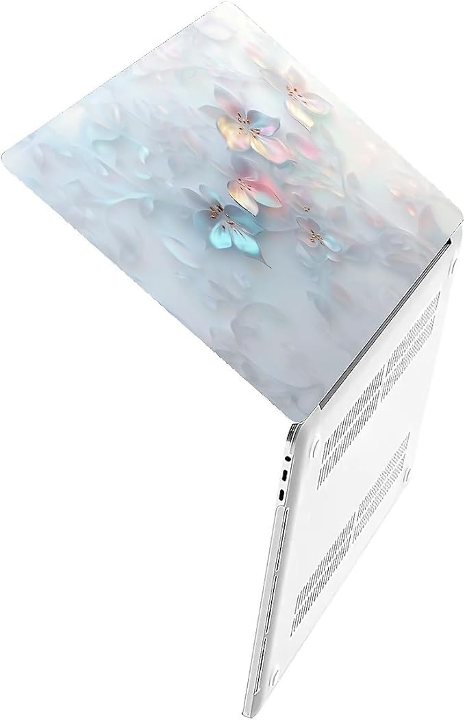 Compatible with MacBook Air 13.3 13.6 Inch Case 2022 2021 2020 2019 Plastic Hard Shell Case Cover,13.3 Air (A1932/A2179/A2337), Floral