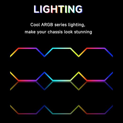 Jungle Leopard Galaxy 120mm PC Reverse Blade Case Fans, ARGB and PWM Cooling Fan PC, Axle Core Double Ring CD Pattern Module Computer Fans, Daisy-Chain 5V RGB Fan (Black 3 Pack)