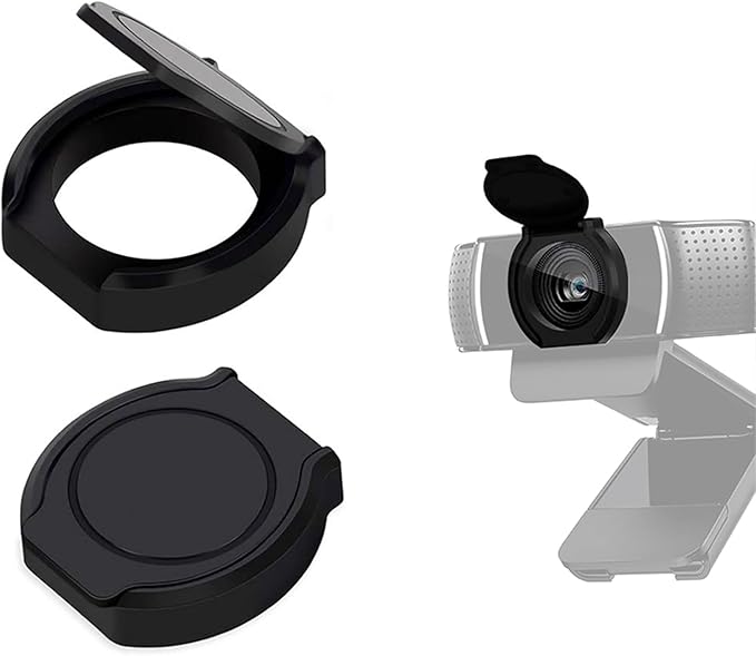 2 Pack Universal Webcam Cover, Desktop Computer External Webcam Lens Covers Shutter Cap Hood, Streaming Web Camera Privacy Cover Clip Compatible with Logitech HD Pro Webcam C270/C615/C920/C930e/C922X