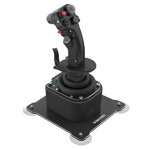 WINWING Orion2 HOTAS Metal Warthog: StriktAce E Metal Throttle Grip - Industry’s First Dual Dynamic Motor, 38 Physical Switches, High-Pressure Cast Aluminum Alloy,With Dual Throttle Connectors