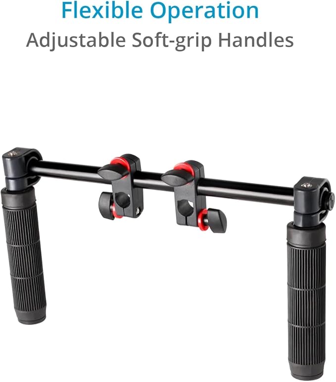 Shoulder Rig Kit w Matte Box & Follow Focus for DSLR Cameras. Ergonomic & Stable, 6” to 9” Convertible Size. Adjustable Handles, ¼” Threads. Comfy Shoulder Pad, Quick Release Plate (FC-03)