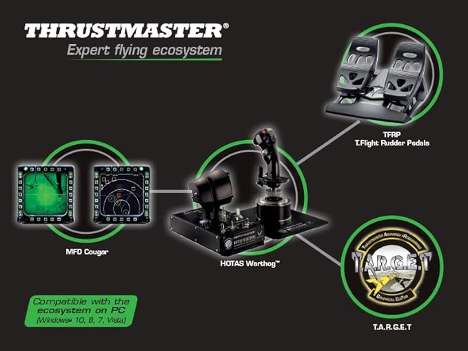 Thrustmaster HOTAS Warthog Flight Stick for Flight Simulation, Official Replica of the U.S Air Force A-10C Aircraft (Compatible with PC)