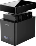ORICO 5 Bay 3.5 Inch Hard Drive Enclosure USB C to SATA Magnetic Tool-Free External HDD Enclosure with 12V/6.5A Power Adapter for Family Storage Expansion Up to 90TB(5x18) - DS500C3