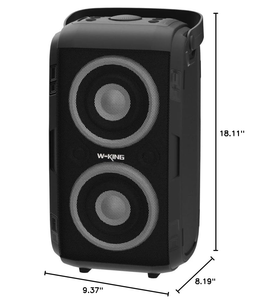 W-KING Party Bluetooth Speaker Boom Box, 180W Max Big Large Speaker