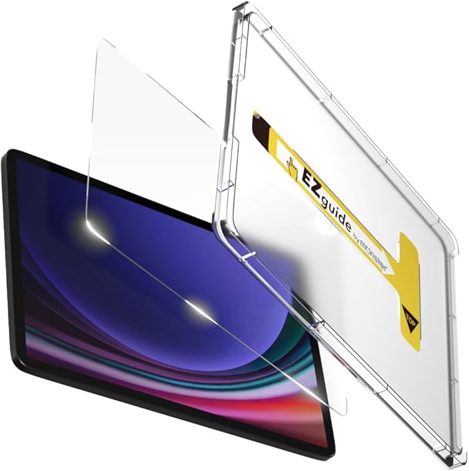 BELLEMOND Tempered Glass Screen Protector for Galaxy Tab S10+ / S9+ / S8+ / S7+ / S9 FE+ / S7 FE (12.4”) | Ultra Clear | EZ Guide Kit for Flawless Install | 10H | 1 Pack | Designed in Japan