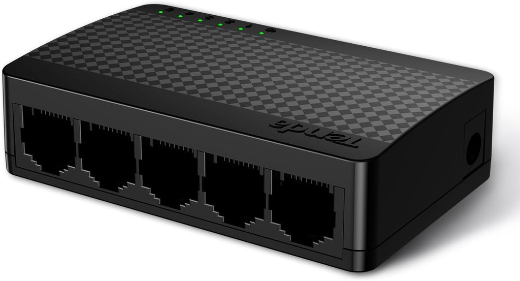 Tenda 5 Port Gigabit Ethernet Switch, Desktop Ethernet Splitter, Unmanaged Network Switch Hub for Office/Home, Plug & Play, Wall-Mount, Fanless Quiet, Plastic Case