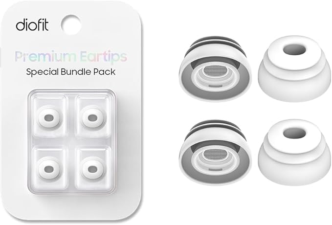 Premium Multi-Flange Eartips for AirPods Pro 1&2 (Large) – Always Fits, Never Slips