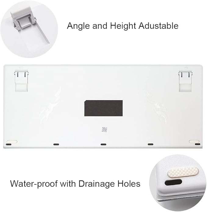Granvela OUTEMU Brown Switches Mechanical Keyboard - 87-Key Tenkeyless | Rainbow LED Backlit | NKRO(N-Key Rollover) | Hot Swappable | Tenkeyless |Aluminium Panel -White