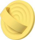 Magnetic Phone Ring Grip Holder, Silicone Finger Loop Grip, Compatible with MasSafe, Back of Phone for iPhone Pro Max/Plus/16/15/15/14/13/12 Series, Yellow