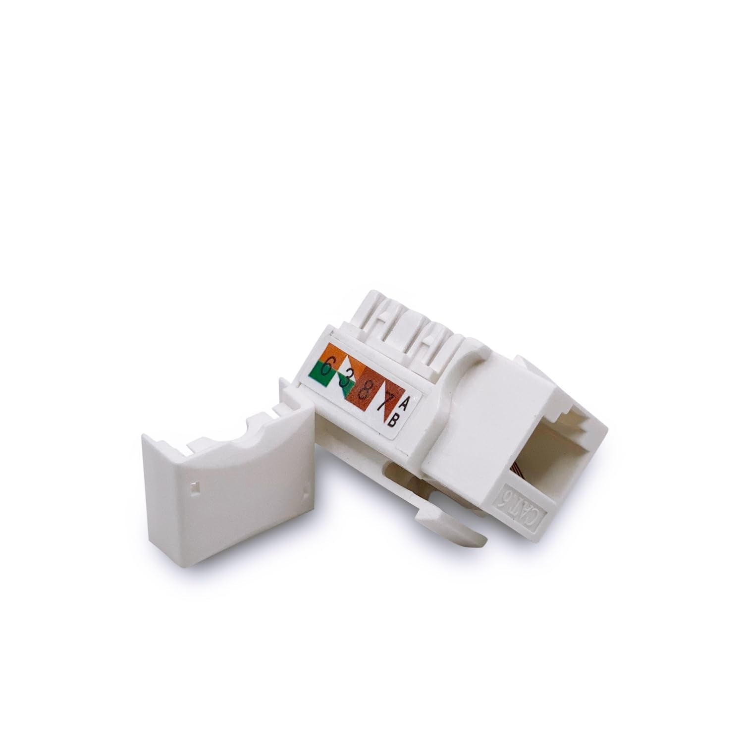 Cat6 Keystone Jack - [UL Listed] - Ethernet Wall Jack - Network Coupler - Cat5/5e/6 Compatible - 100-Pack