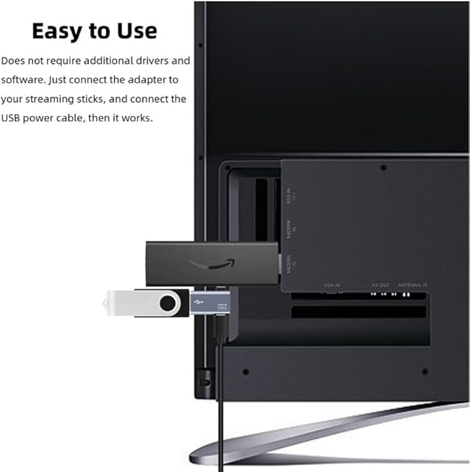Powered Right Angle USB 2.0 Micro Male to USB Female Host OTG Adapter for Samsung, Firestick，PS Classic，SNES Mini,NES/SNES Classic,Chromecast and More Smartphone or Tablet (2 Pack)