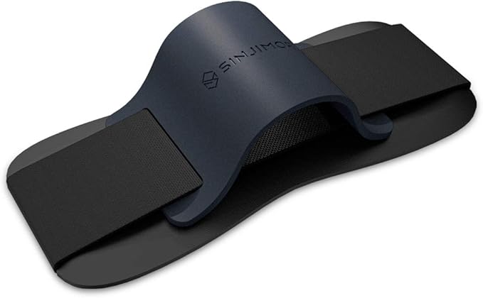 Sinjimoru Phone Grip with Silicone Band – Comfortable One-Hand Holder & Kickstand for Smartphones, Tablets, and eReaders for iPhone, Android, and Kindle Sinji Grip Silicone Midnight Blue