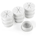 HYCC 10 Pack 2 Inch Flexible Desk Grommet,Organize Wires and Cables on Office Equipment, Computer Components, Entertainment Systems Effectively - Color: White