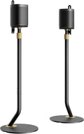 FITUEYES Design Universal Speaker Stand, Adjustable Height Speaker Stands Pair for Satellite & Small Bookshelf Speaker up to 11LBS, Extend 27.5” to 39.3” for Multi-Audio, Master Series