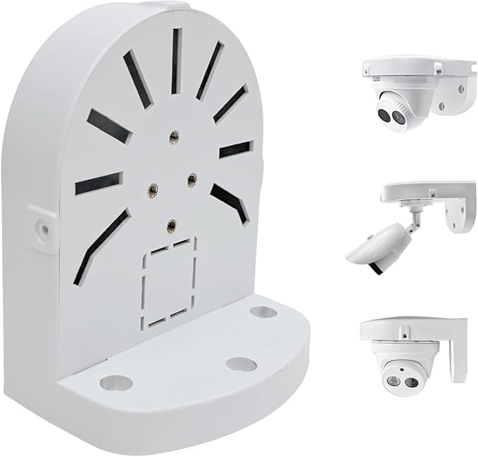 Indoor Outdoor Camera Bracket ABS Plastic Wall Mount L-Shaped Bracket for Security Dome IP Camera Mounting, Junction Box Cable Management (2.5in-SL-3PACK)