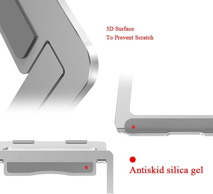 Laptop Stand,Aluminum Portable Foldable Laptop Support Stand Holder Desk Table Mobile Phone Stand for iPad MacBook Pro Air Notebook