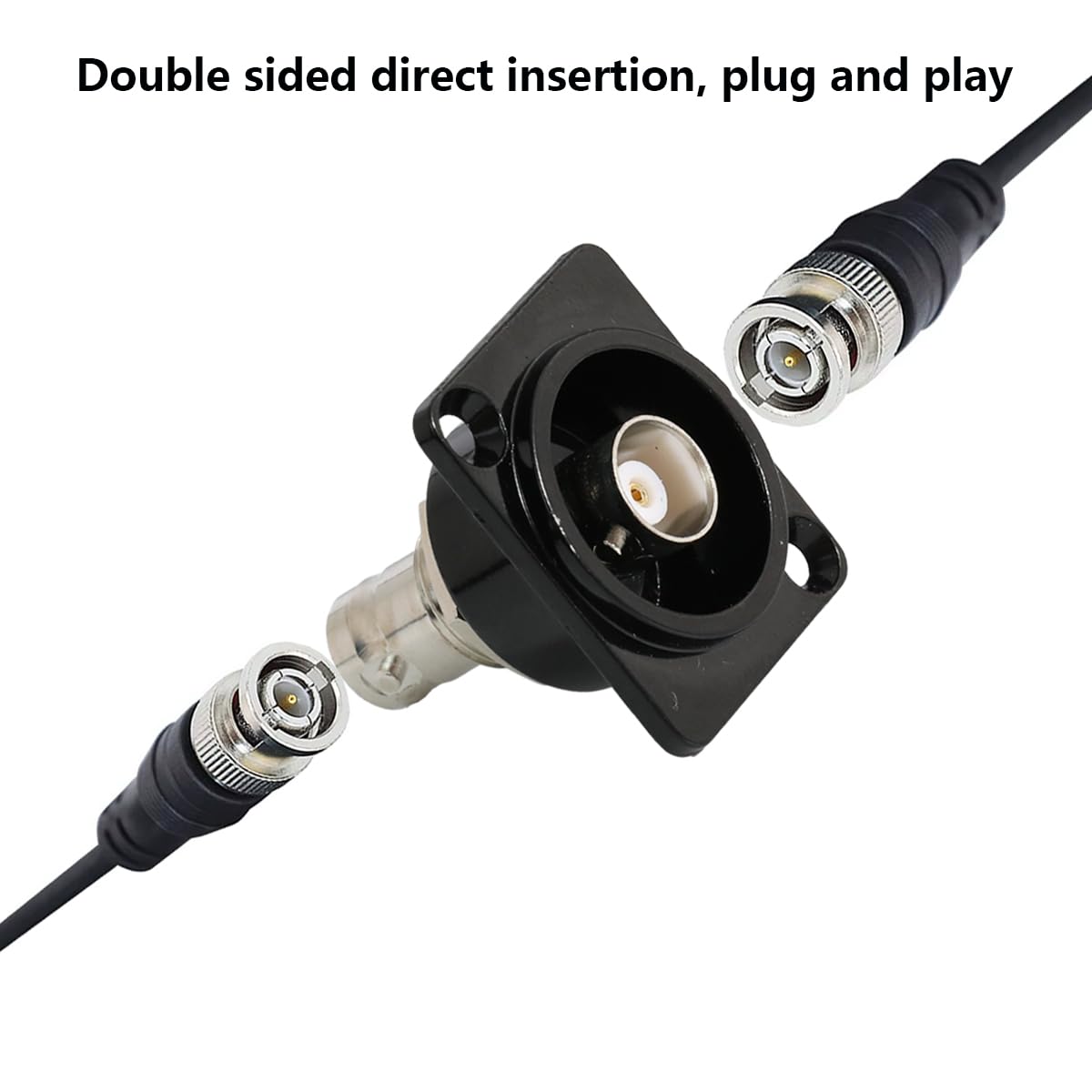 PENGLIN 2PCS BNC D Series Panel-Mount Bulkhead Connector Female/Female