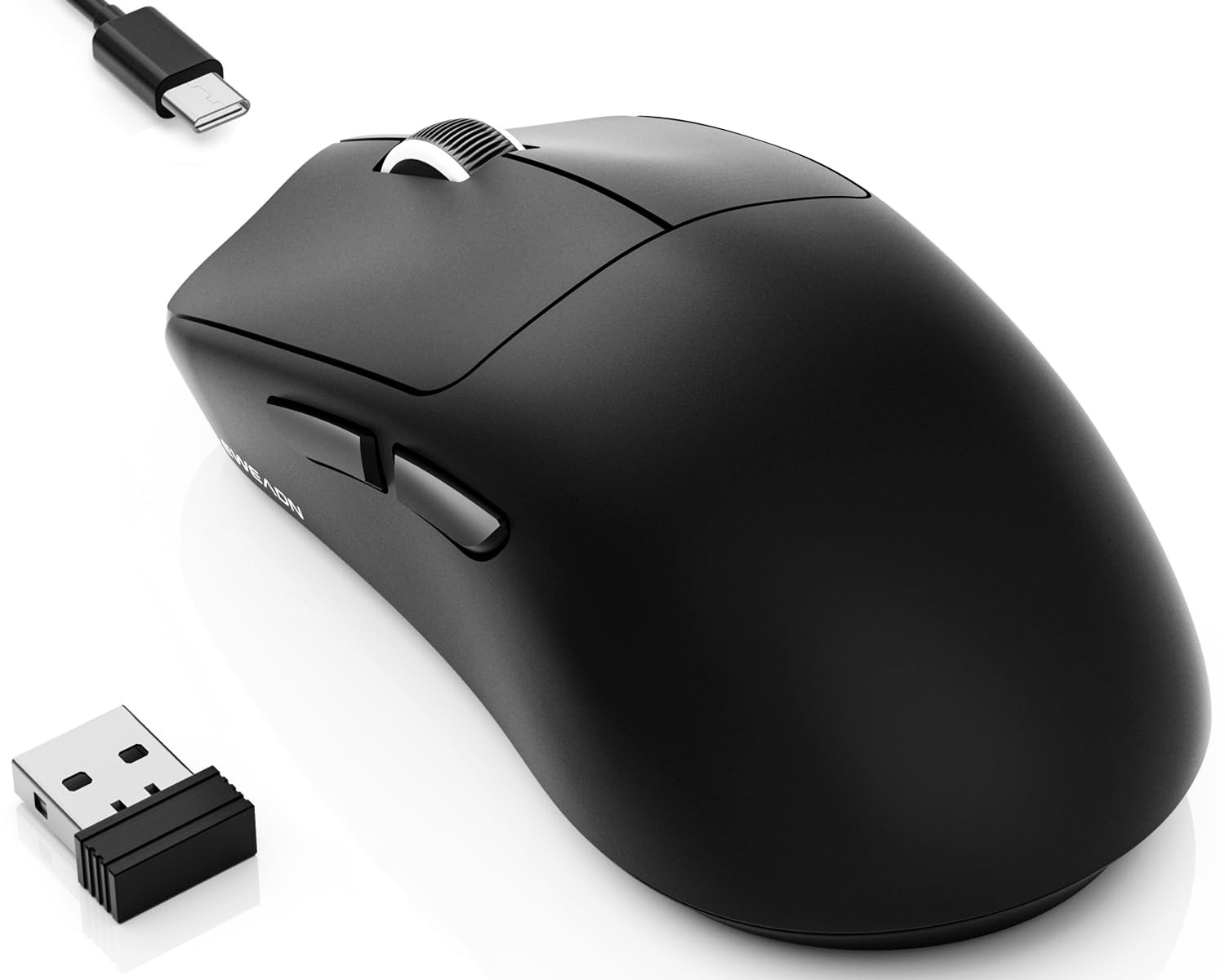 SEUNKWANG EWEAND X23 Pro Gaming Mouse, Tri-Mode 2.4G/USB-C/Bluetooth Wireless Mouse, PAW3311 Sensor, 12,000 DPI, 59g Lightweight, 1ms Ultra-Low Delay, Gaming & Computer Mouse for Laptop/PC/Mac-Black