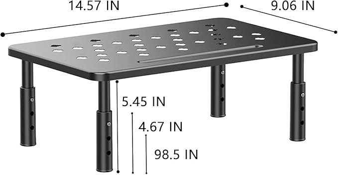 Monitor Stand,Computer Monitor Stand for Desk,Adjustable Laptop Riser,Monitor Riser with Airflow Vents,Monitor Riser,Desk Organizer for Computer,Laptop, Printer,Pc